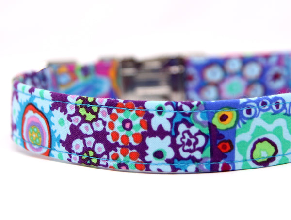 Pink Dog Collar With Flowers Carrots Floral Dog Collar 