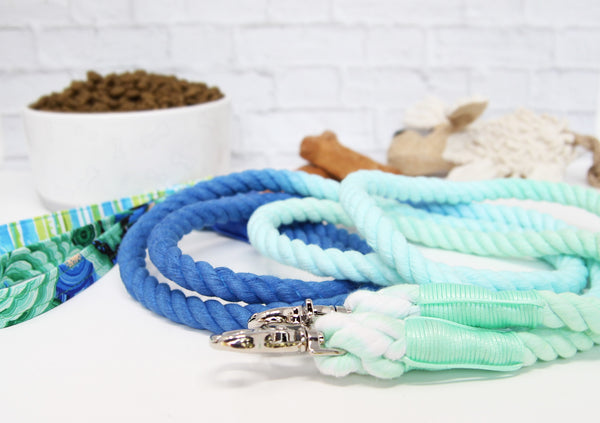 Rope Leash-Blue Ombre